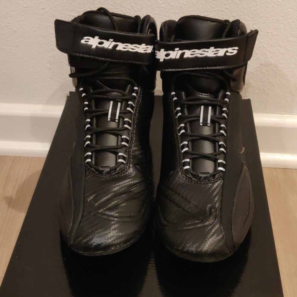 Alpinestars Motorcycle Faster Shoe Black Size 8